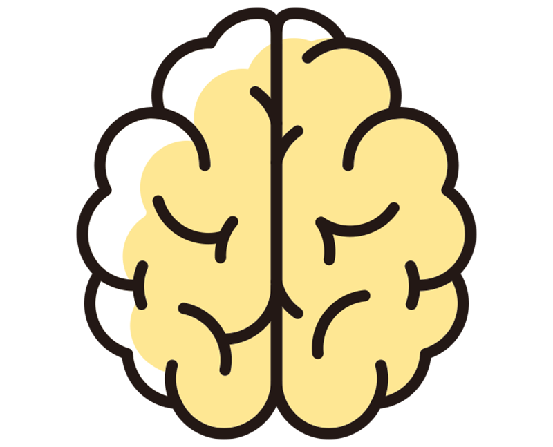 脳のシンボルとするイラスト